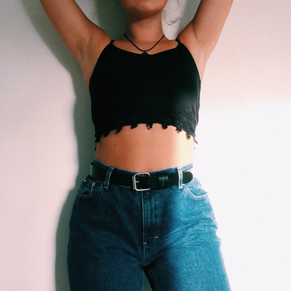 black crop top